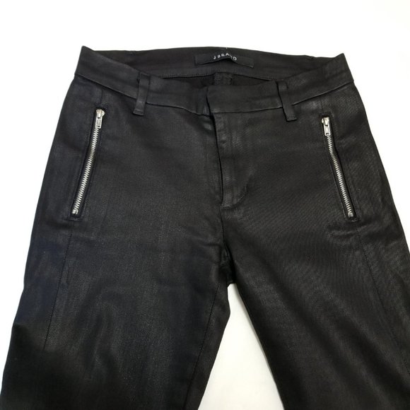 J Brand Lacquered Black Mid Rise Skinny Jeans - Picture 3 of 5